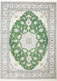 Nain Tappeto persiano 170 x 230 Verde (Iran) Annodato A Mano