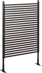 Recinzione Divisorio da Giardino 93x22x150 cm Modulabile Autoportante in Acciaio Marrone...