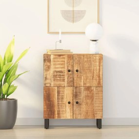 Credenza Con 4 Ante 60x33x75 Cm İn Legno Massello Di Mango /