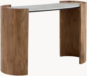 Scrivania in marmo e legno di mango Ilse