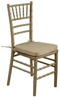 Sedia Chiavari 40x40xh43/92 cm con Cuscino in Legno Oro