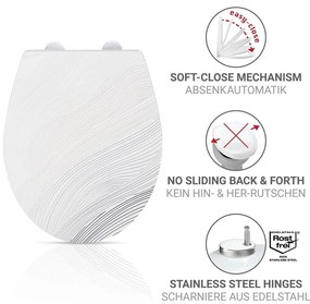 Sedile WC con chiusura Easy-Close (automatica) 38 x 44,5 cm Menin – Wenko