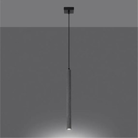 Lampadario grigio in calcestruzzo Fideus – Sollux