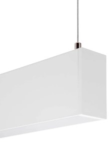 Profilo Lineare Bianco a Sospensione in Alluminio per Striscia LED 1m e 2m Variante Lunghezza 1 Metro