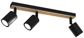 Faretto TERRA 3xGU10/8W/230V nero/quercia