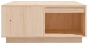 Tavolino da salotto 80x81x36,5 cm in legno massello di pino