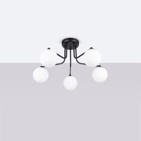 Sollux SL.1663 - Lampadario a sospensione con supporto rigido ASTRAL 5xG9/8W/230V nero