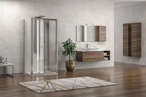 Box doccia 3 lati 70x80x70 apertura a libro vetro trasparente| KM4000S - KAMALU