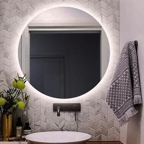 Specchio bagno rotondo Ø70 cm retroilluminato led KASAR-70 - KAMALU