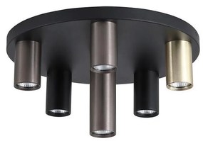 Searchlight 50570-6BK - Plafoniera TUBES 6xGU10/10W/230V Ø 40 cm