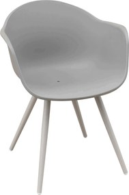 JERRI - set tavolo in alluminio cm 90/180 x 90 x 75 h con 8 Poltrone Dynamo