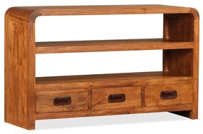 Mobile porta tv in legno massello di acacia 90x30x55 cm