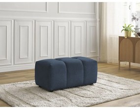 Poggiapiedi blu con rivestimento in ciniglia Roxelane – Bobochic Paris