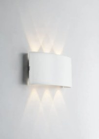 Applique LED moderno da esterno LED-W-BEETLE BCO bianco IP54, luce cct da bianco caldo al bianco neutro 890 lumen,