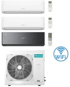 Climatizzatore Condizionatore Hisense Hi Comfort + Energy Pro X Black Wifi R32 Trial Split Inverter 9000 + 9000 + 12000 BTU con U.E. 5AMW105U4RQC