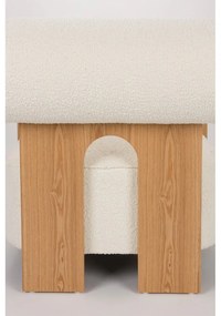 Poltrona beige con rivestimento in bouclé Oolong – Zuiver