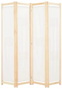 Divisorio A 4 Pannelli Crema 160x170x4 Cm İn Tessuto /