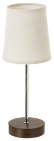 Lampada da tavolo bianca con paralume in tessuto (altezza 34,5 cm) - Casa Selección