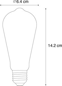 Set di 3 lampadine LED smart E27 dimmerabili ST64 4.9W 320 lm 2500K con Zigbee Smart Hub incluso