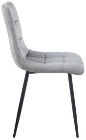 Sedia Stuhl Velluto - Grigio chiaro