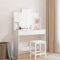 Toeletta con Specchio Bianco lucido 96x39x142 cmcod mxl 83477