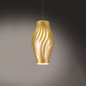 Sospensione Moderna Helios Polilux ® New Gold 1 Luce E27 H32Cm