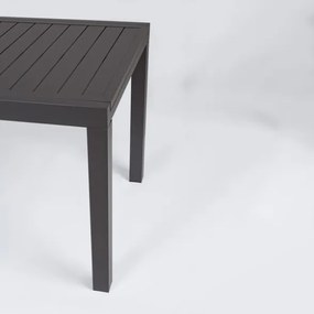 Tavolo In Alluminio Allungabile Da Esterno 90x160-240 Cm Antracite Hilde Bizzotto