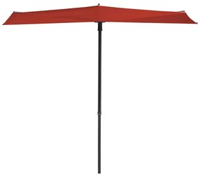 Ombrellone Da Balcone Sun Wave 270x150 Cm Rosso Mattone /