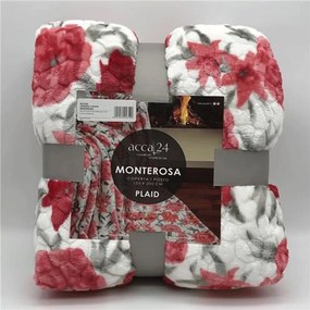 Plaid Coperta Monterosa Varie Misure  Colore Rosso, Dimensioni e Misure cm 150x200