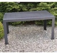 Tavolo Da Giardino In Resina Mod. Boheme Rettangolare Antracite 150x90xh.74