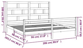 Giroletto in Legno Massello di Pino 200x200 cm