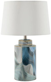 Lampada da tavolo in ceramica blu elegante cm ø 40x64