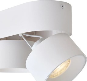 Faretto da superficie moderno bianco GU10 50mm 2 luci orientabile - Echo