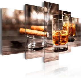 Quadro  Sigaro e whisky  Colore Marrone, Dimensioni e Misure 200x100