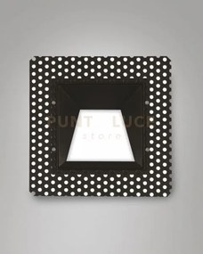 Kris incasso quadrato asimmetrico  a raso nero 2700k 890lm 8w dimme...