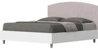 Letto Matrimoniale 160x190 cm struttura bianco frassino testata Ant - Senza rete,Glicine,Microfibra