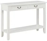 Tavolo Consolle Bianco 110x35x80 cm in Legno