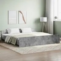 Giroletto con Testiera e Pediera Grigio Cemento 200x200 cm 3203736