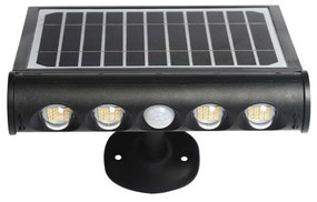 Lampada LED da giardino 8W Con Pannello Solare 3000K Con Sensore PIR IP65 SKU-6844