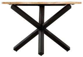 Tavolo da pranzo rotondo 120x76cm in legno massello di mango