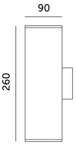 Applique da esterno 2xGU10/35W/230V IP54 quadrato nero
