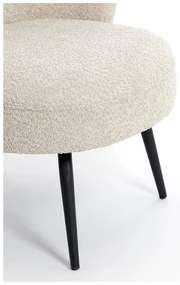 Poltrona crema in tessuto bouclé Dieyda - Light &amp; Living
