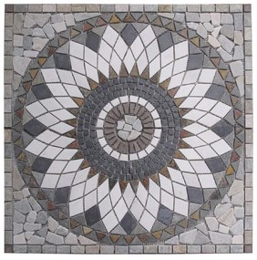 Piastrella da pavimento e rivestimento interno ed esterno Rosone Saturno in pietra multicolore 67 x 67 cm, sp 10 mm traffico medio forte (pei 3/5)