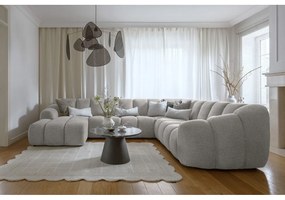 Divano angolare grigio chiaro (con penisola a destra/a U) Shell – Miuform