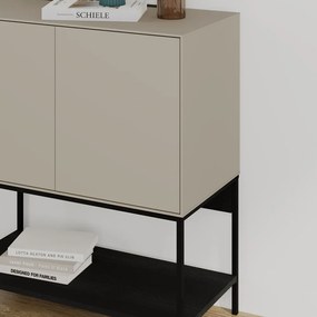 Mobile nero e crema 80x90x40 cm Amira - Marckeric