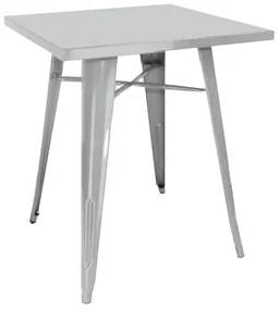 Tavolo da pranzo per giardino Industrial struttura e superficie in Ferro bianco per 2 persone 60x60cm