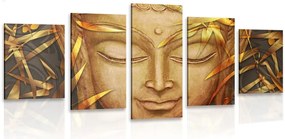Quadri 5 pezzi – Buddha sorridente