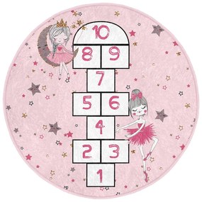 Tappeto rosa per bambini ø 100 cm Comfort - Mila Home