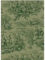 Little Greene Carta da parati Lovers Toile - Dark Brunswick Green