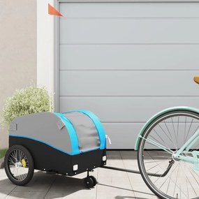 Rimorchio Da Bici Nero E Blu 30 Kg İn Ferro /